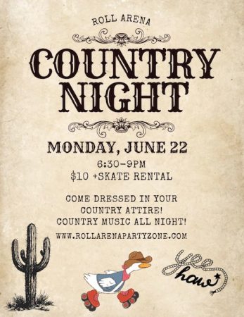 Country Night Roll Arena Party Zone
